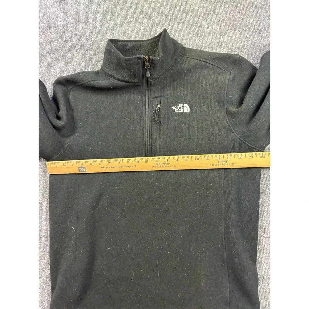 The North Face Fleece Pullover Mens Large Black Vail Colorado 1/4 Zip Jacket